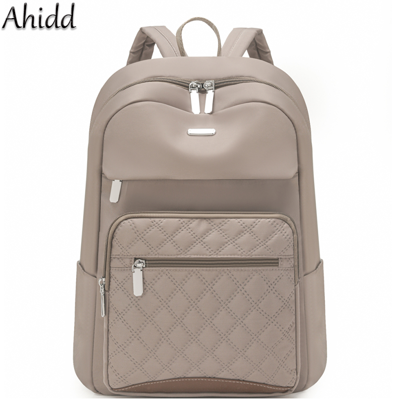 Fashion Backpack Women - แฟชั่นลายสก๊อตกระเป๋าเป้สะพายหลังผู้หญิงกันน้ำไนลอนกระเป๋าเป้สะพายหลังความจุขนาดใหญ่กระเป๋านักเรียนกระเป๋าแล็ปท็อปน้ำหนักเบากระเป๋าเดินทาง