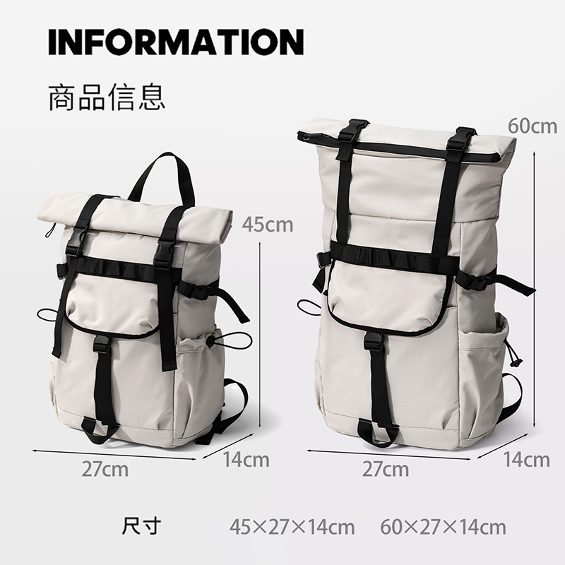 กระเป๋าเป้เดินทางแบบขยายได้สำห - Canvas Backpack Casual บทวิจารณ์และราคา