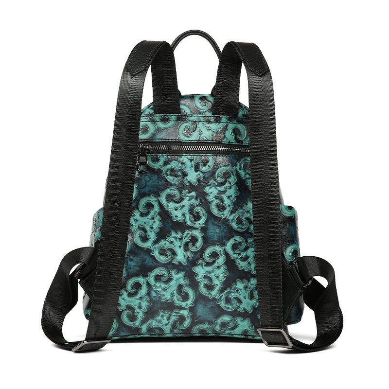 Johnature ของแท้หนังนูน Retro  - Leather Backpack Vintage บทวิจารณ์และราคา