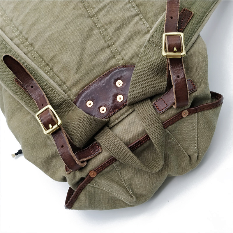 กระเป๋าเป้สะพายหลังสไตล์วินเทจ - Canvas Backpack Casual บทวิจารณ์และราคา