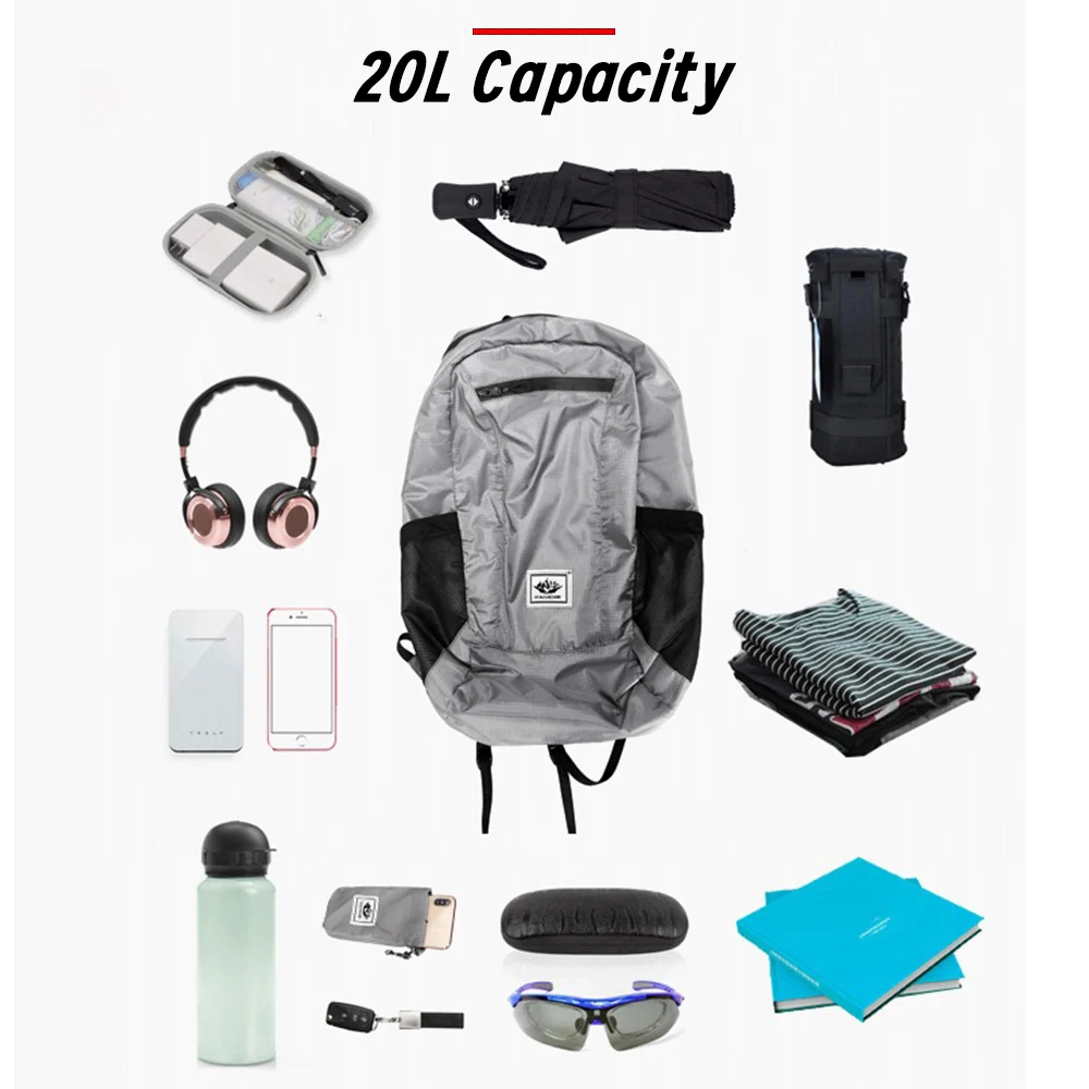 กระเป๋าเป้สะพายหลังขนาดเล็กพับ - Foldable Backpack Small บทวิจารณ์และราคา
